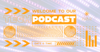 Futuristic Tech Podcast Facebook ad Image Preview