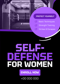 Women Self-defense Class Poster Design