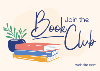 Book Lovers Club Postcard Design