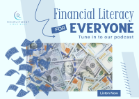Financial Literacy Podcast Postcard Image Preview