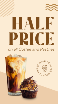 Half Price Coffee TikTok Video Design