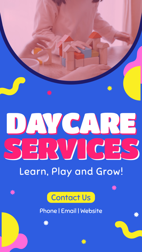 Learn and Grow in Daycare Facebook Story Design