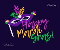 Colors of Mardi Gras Facebook Post Design