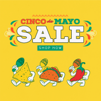 Cinco De Mayo Mascot Sale Instagram Post Design