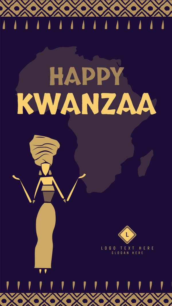 Happy Kwanzaa Celebration  Facebook Story Design