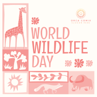 Paper Cutout World Wildlife Day Instagram Post Design