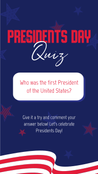 Presidents Day Pop Quiz Instagram Story Design