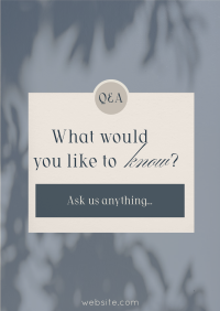 Aesthetic Q&A Flyer Design