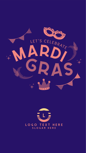 Mardi Gras Festival Instagram story Image Preview