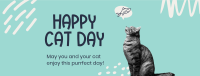 Simple Cat Day Facebook cover Image Preview