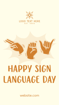 Hey, Happy Sign Language Day! Instagram Story Design
