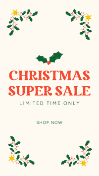 Christmas Super Sale Facebook Story Design