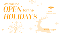 Christmas Holiday Opening Facebook event cover Image Preview