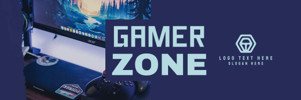 Gamer Zone Twitter Header Design Image Preview