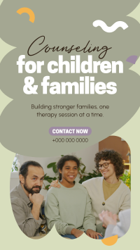 Counseling for Children & Families Facebook Story Design