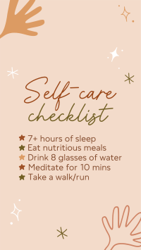 Self care checklist YouTube short Image Preview