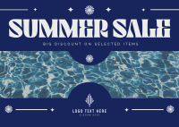 Retro Summer Sale Postcard Design