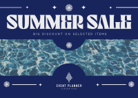Retro Summer Sale Postcard Image Preview
