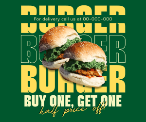 Double Burger Promo Facebook post Image Preview