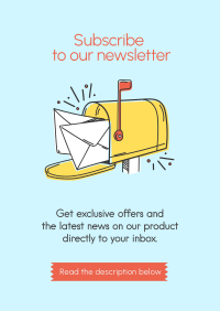 Subscribe To Newsletter Poster Design