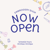 Cute Embroidery Shop Instagram Post Design