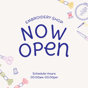 Cute Embroidery Shop Instagram post Image Preview