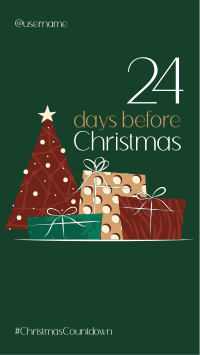 Elegant Christmas Countdown Facebook Story Design