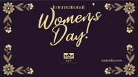 Women's Day Floral Corners Facebook Event Cover Design