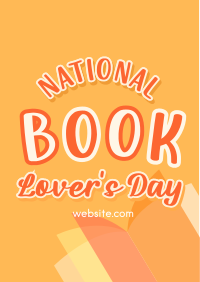 Book Lovers Greeting Poster Design