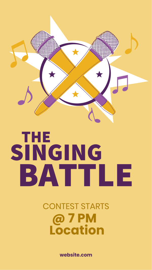 Singing Battle Instagram Story Design Image Preview