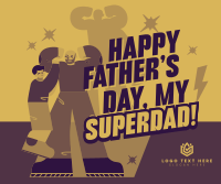Superhero Father's Day Facebook post Image Preview