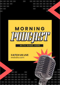 Morning Podcast Stream Flyer Design