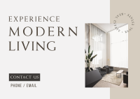 Simple Modern Living Postcard Image Preview