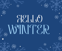 Cold Hugs And Snowflake Facebook Post Design