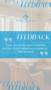 Minimalist Hotel Feedback Instagram Reel Image Preview