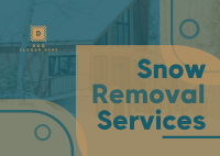 Simple Snow Removal Postcard Design