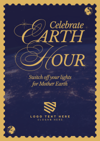 Modern Nostalgia Earth Hour Flyer Design