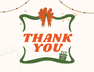 Christmas Party Celebration Thank You Card Image Preview