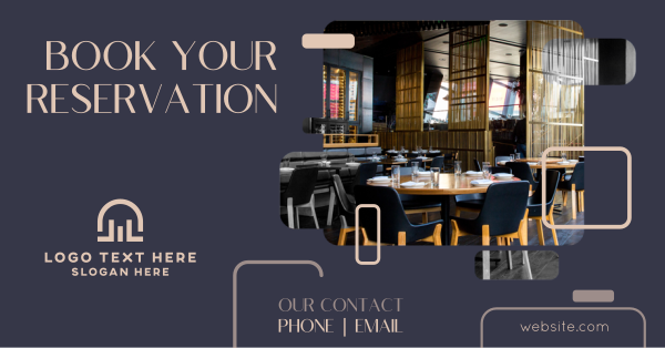 Restaurant Booking Facebook Ad Design Image Preview