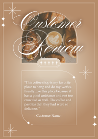Testimonials Coffee Review Poster Design