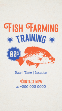 Fish Farming Training Facebook Story Design