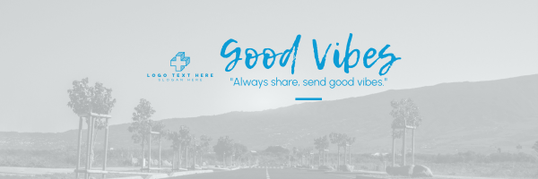 Send Good Vibes Twitter Header Design Image Preview