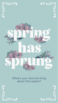 Vintage Floral Spring TikTok Video Design