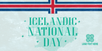 Sparkly Icelandic National Day Twitter post Image Preview