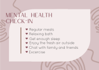 Mental Health Check Postcard Image Preview