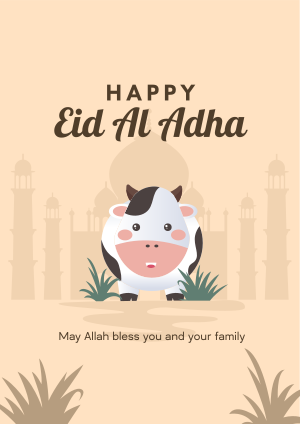 Eid Al Adha Cow Flyer Image Preview