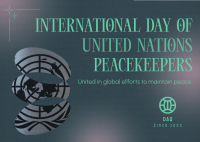 Minimalist Day of United Nations Peacekeepers Postcard Design