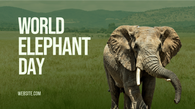 World Elephant Day Facebook event cover Image Preview