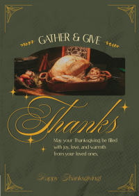 Thanksgiving Greeting Poster Design