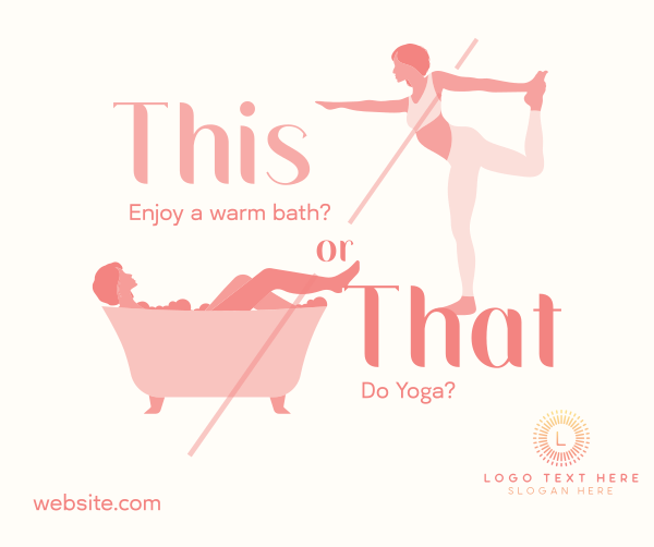 This or That Wellness Facebook Post Design